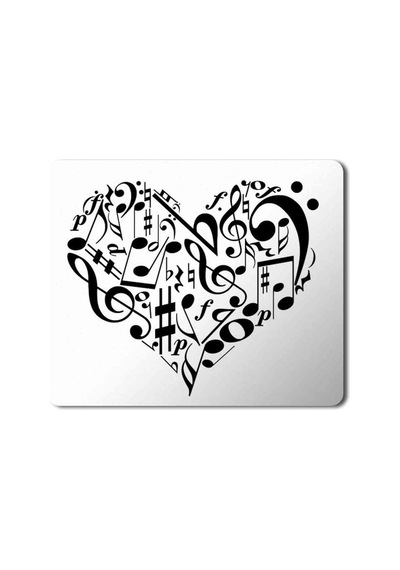 Müzik Kalp Love Baskılı Mouse Pad Mousepad.jpg