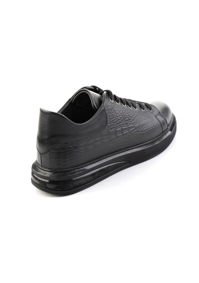 Bambi Siyah Siyah Napa Hakiki Deri Erkek Sneaker E01080209143