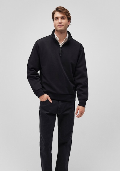 Mavi - Yarı Fermuarlı Siyah Basic Sweatshirt 0s10278-900 Siyah