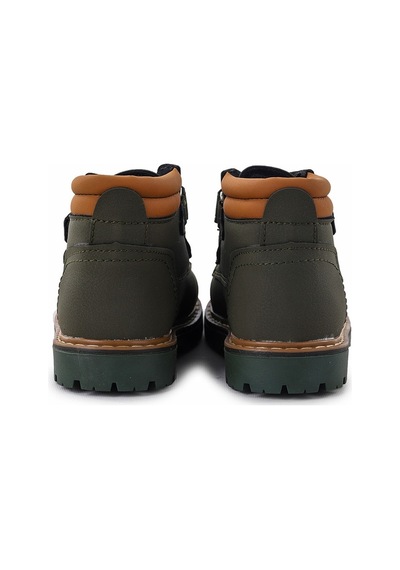 Kiko Kids Cırtlı Erkek Bebek Bot Ayakkabı Arz 1118 Haki - Sarı