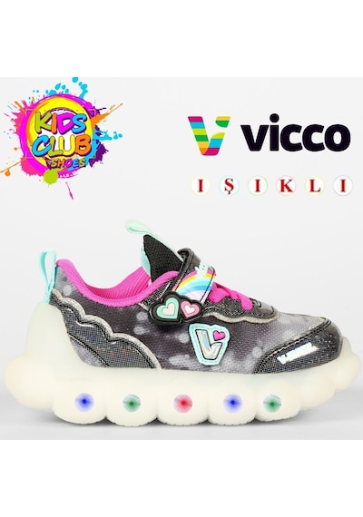 Vicco Balloon Işıklı Ortopedik Çocuk Spor Ayakkabı Siyah