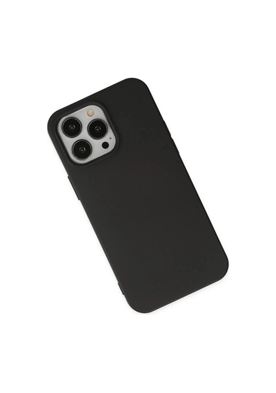 İphone 15 Pro Kılıf Nano İçi Kadife Silikon - Siyah