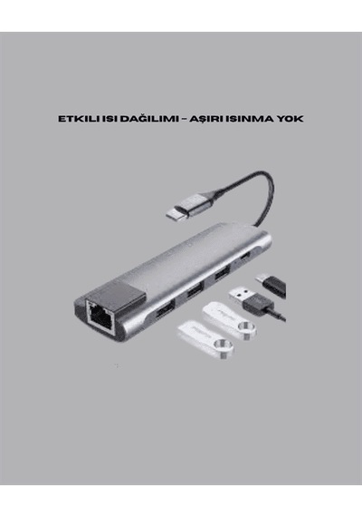 Alüminyum Gövdeli Type C Hdmı & Ethernet Adaptör Tak & Çalıştır 0