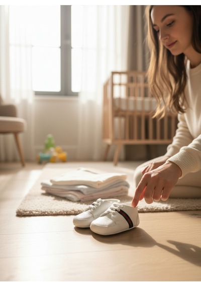 Balbeybi Bebek Ayakkabısı İlk Adım Kaydırmaz Taban Ortopedik Günlük Spor Patik Beyaz