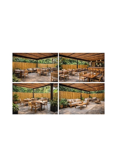 Doğal Kamış Bambu Çit 2.5 X5m Bahçe Teras Balkon Gizlilik Perdesi Gölgelik Örtü Açık Bej