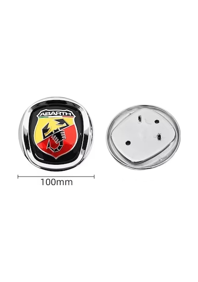 Fiat Stilo Abarth Logo Ön Panjur Arması Krom Çerçeveli 100mm