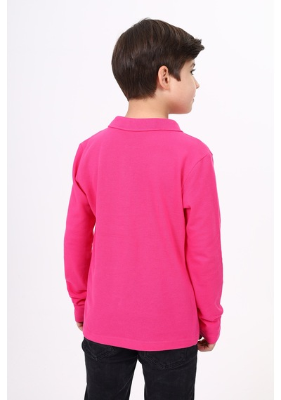 Toontoy Kids Toontoy Unisex Çocuk Nakışlı Tişört Fuşya
