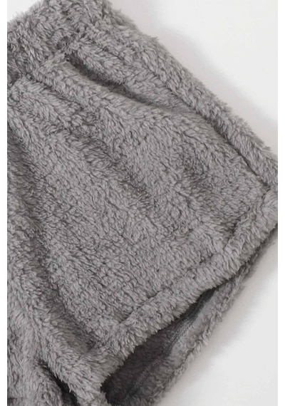 Merry See Kolsuz Askılı Peluş Polar Alt Üst Şortlu Pijama Takımı 001