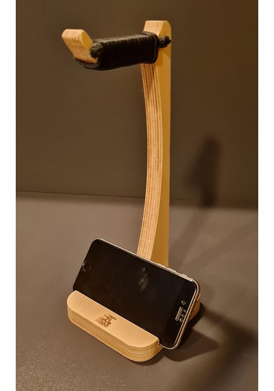 Lexroo Ahşap Telefon Tutuculu Kulakık Standı Çok Renkli
