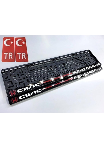 2 Adet Kişiye Özel Pleksi Plakalik Lazer Kesim *Tr Aparati  323232581 - Orta