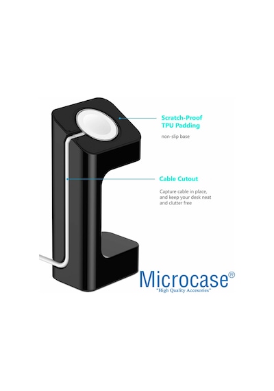 Microcase Apple Uyumlu  Watch 1-6 Tüm Seriler için 2in1 SET Manyetik Şarj Aygıtlı Dock Stand - AL3558
