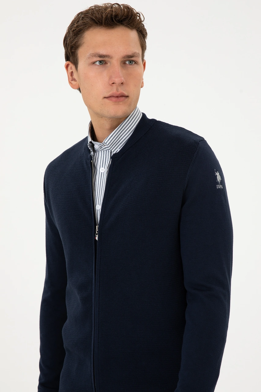 U.s. Polo Assn. Erkek Lacivert Hırka Triko 50307813-vr033 Lacivert
