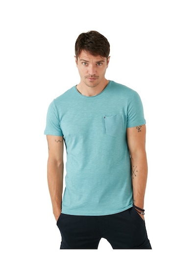 Buratti % 100 Pamuklu Slim Fit Bisiklet Yaka Cepli Erkek T Shirt 5902000 Mavi