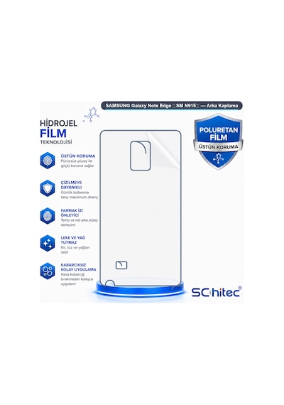 Samsung Galaxy Note Edge Sm N915 Uyumlu Arka Yüzey Hidrojel Koruyucu Film 38626040