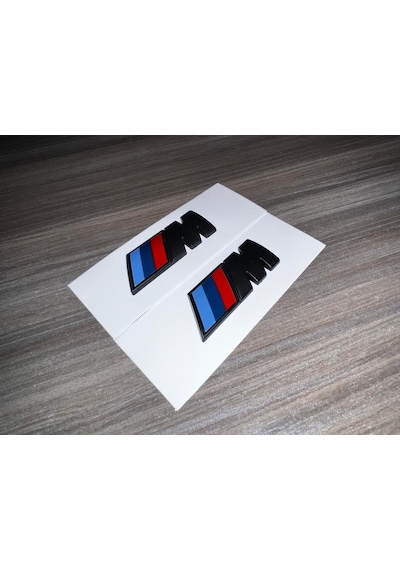 Çamurluk Bmw M Amblem Logo, Mat Siyah, 1. Sınıf