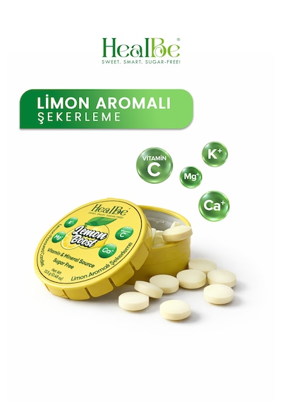Limon Aromalı Şekersiz Şekerleme