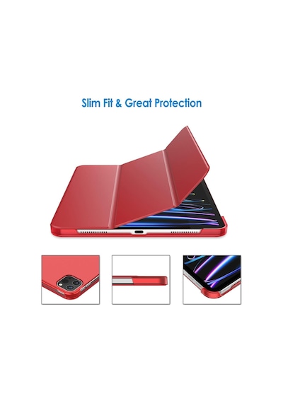 Apple Uyumlu iPad Pro 4. Nesil M2 2022 11 Inç Tablet Flip Smart Standlı Akıllı Kılıf Smart Cover Kılıf