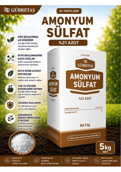 Gübretaş Bahçem %21 As 5kg Kutulu