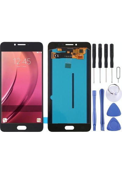 Samsung Uyumlu Galaxy C7 Pro C7010 Oled Lcd Ekran Dokunmatik Siyah Renk
