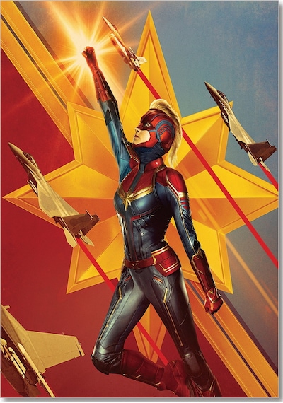 Cakasepetim Uçaklar Yarışan Kaptan Marvel Ahşap Mdf Tablo