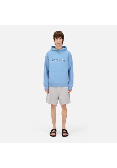 The Kooples Erkek Baskılı Kapüşonlu Mavi Sweatshirt