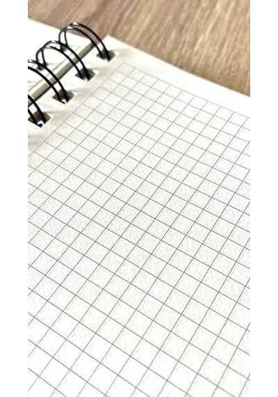 Sert Mukavva Kapaklı Spiralli 80 Yaprak Kareli A5 Not Defteri, Not Defteri, Okul Defteri, 8 Farklı Renk Seçeneği, Of