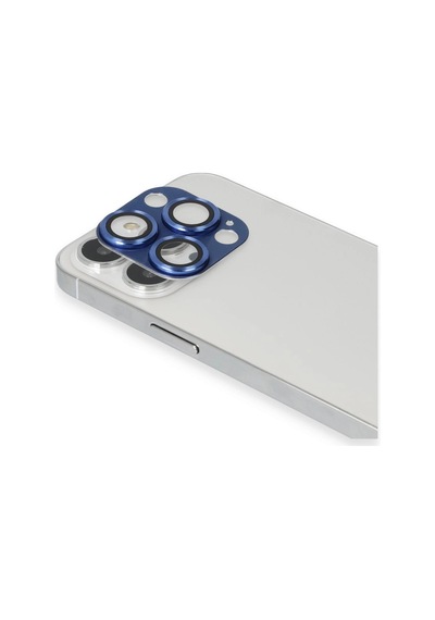 iPhone Uyumlu 13 Pro Max Pers Alüminyum Kamera Lens - Lacivert Diğer