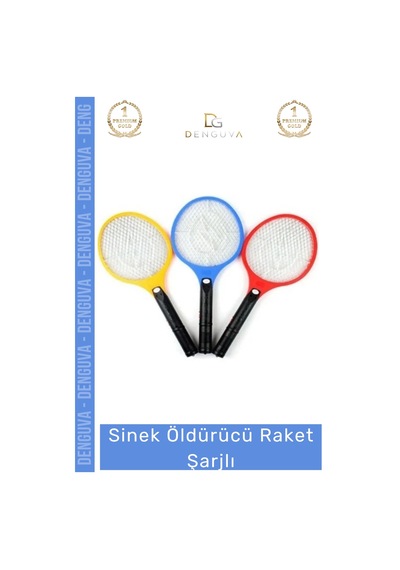Sinekraketi Profesyonel Haşere Kovucu Ergonomik Tasarım Güçlü Batarya Sinek Öldürücü Raket Şarjlı