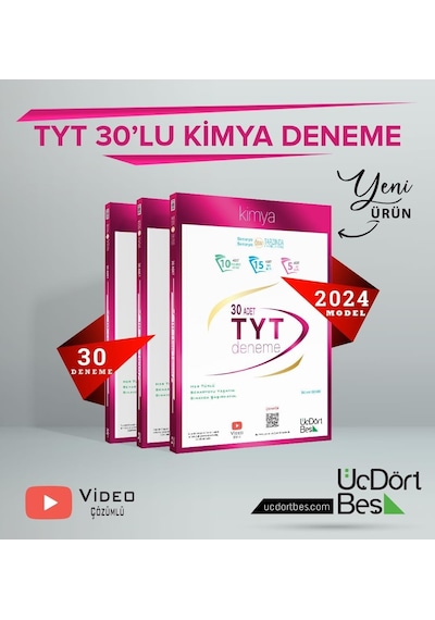 345-2024 Model 30'lu Tyt Kimya Denemesi