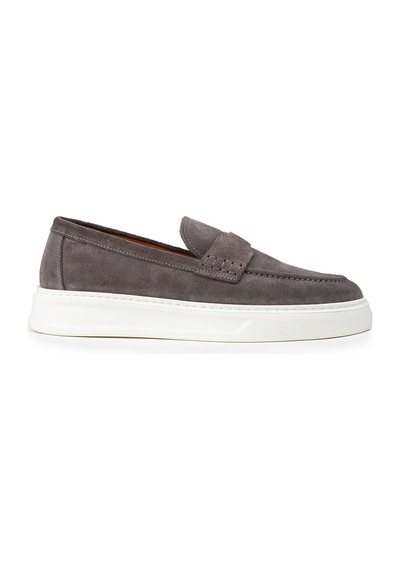 Deery Erkek Hakiki Süet Gri Loafer Ayakkabı - 02043mgrıp01 Gri