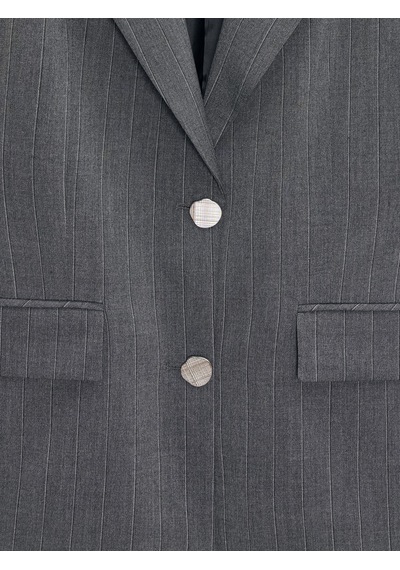 Dilvin 60774 Fitted Kesim Vatkalı Blazer-gri Gri