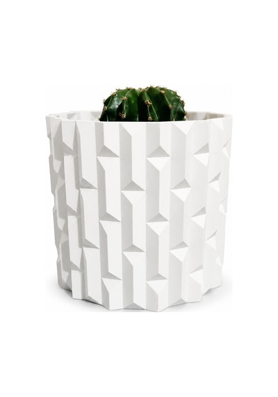 Geometrik Tasarım Dekoratif Saksı 20 Cm Modern Minimal Bitki Saksısı Ev & Ofis Dekoru