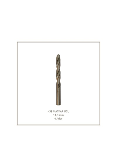 Hss Matkap Ucu 14 Mm, Metal, Ahşap, Plastik İçin 4 Adet