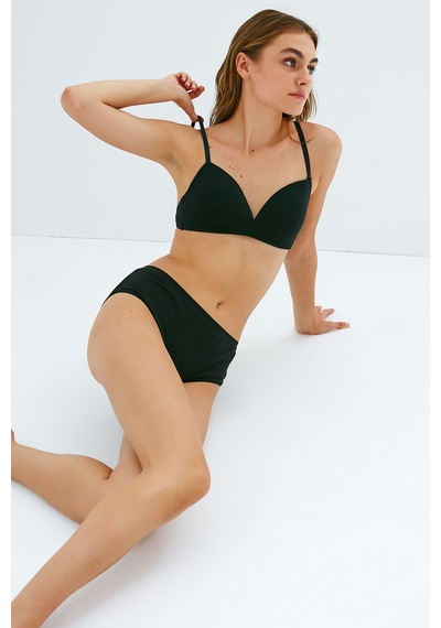 Penti Siyah Pamuklu Fresh Basic Cover Yüksek Bel Slip Külot