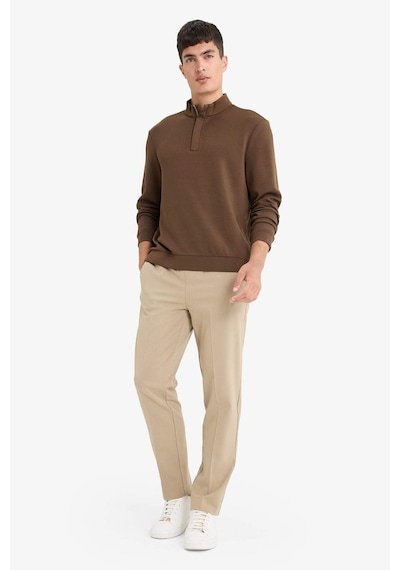 Defacto Regular Fit Dik Yaka Yarım Fermuarlı Sweatshirt F2821ax25aubn595 Kahve Defacto Regular Fit Dik Yaka Yarım Fermuarlı Sweatshirt F2821ax25aubn595 Kahve