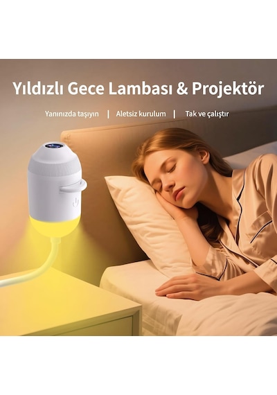 Tr Galaksi Projektör Gece Lambası, Yıldız Yansıtmalı Usb Işık Diğer