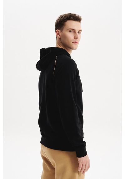 AR-MA Arma Erkek Örme Fleto Cepli Kapüşonlu Selanik Sweatshirt Regular Fit, Pamuk Polyester K30324698402 Siyah AR-MA Arma Erkek Örme Fleto Cepli Kapüşonlu Selanik Sweatshirt Regular Fit, Pamuk Polyester K30324698402 Siyah