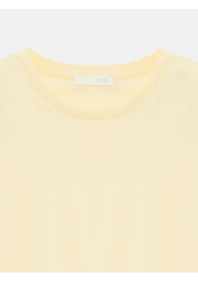 Dilvin 3683 Basic T-shirt-açık Sarı Sarı