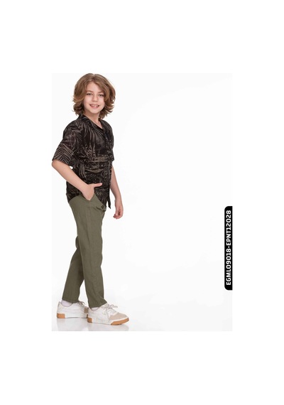 Xo Kids Erkek Navy Pantolon 8-14 Yaş 64718 Epnt12028 Yeşil 001