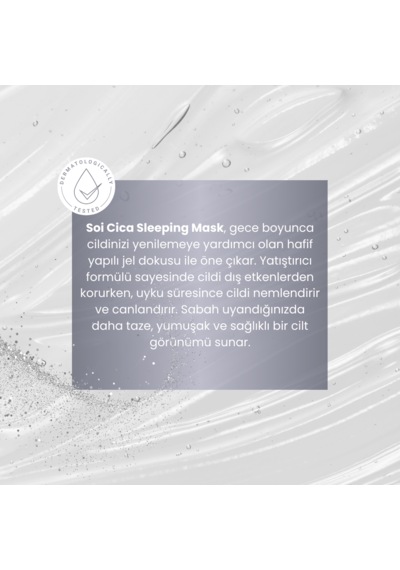 Soi Cosmetics Cilt Onarıcı ve Yoğun Cica Gece Uyku Maskesi 50 ML