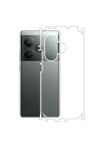 Realme Gt 6t İle Uyumlu Mat Tpu Arka Kaplama 360