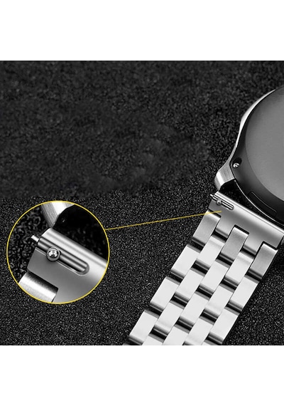 Galaxy Watch 42mm 20mm Uyumlu Krd-20 Metal Zore Kordon-siyah