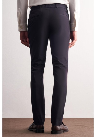 İmza Lacivert Yan Cep Düz Paça Slim Fit Chino Casual Pantolon 1003255158 Lacivert