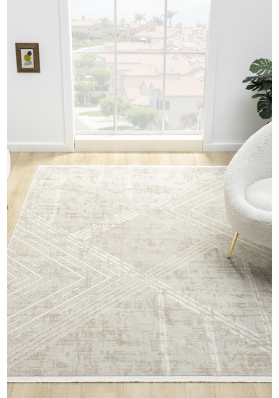 Hernes Krem Bej Salon Oturma Odası Çocuk Odası Yatak Odası Halısı Hm-6016