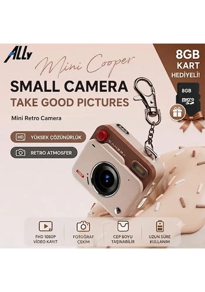 Ally Pixmini Retro Video Dijital Kamera Ağ Kamerası Dvr 1080p Hd- 5775