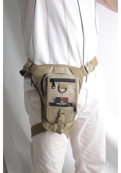 Sıngle Sword Unisex Bej Tactical Özel Bölmeli Taşıma Bel Bacak Çantası Bej - 83149215 Bej