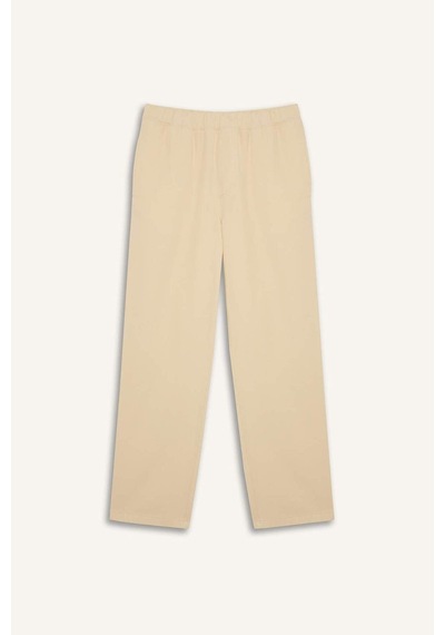 DeFacto Bol Rahat Kesim Wide Leg Yazlık Keten Pantolon C2727AX25SPBG760