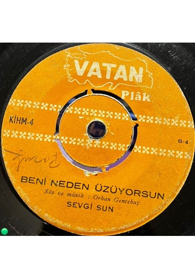 Sevgi Sun - Kader Ayırdı Bizi / Beni Neden Üzüyorsun Vatan Plak Kihm-4