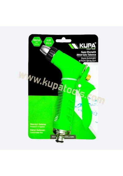 Metal Uçlu Otomatik Tabanca, Ayarlanabilir Metal Uçlu Bahçe Sulama Tabancası, 1/2" Hortum Çıkışlı, Kup8514