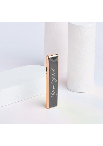 Kişiye Özel İsim Yazılı Usb Şarjlı Elektronik Çakmak Alevsiz Plazma Teknolojisi Rüzgara Dayanıklı